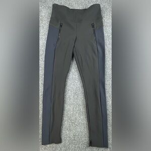 Athleta Women’s Stellar Tights Zip Pockets Blue Black Size Small